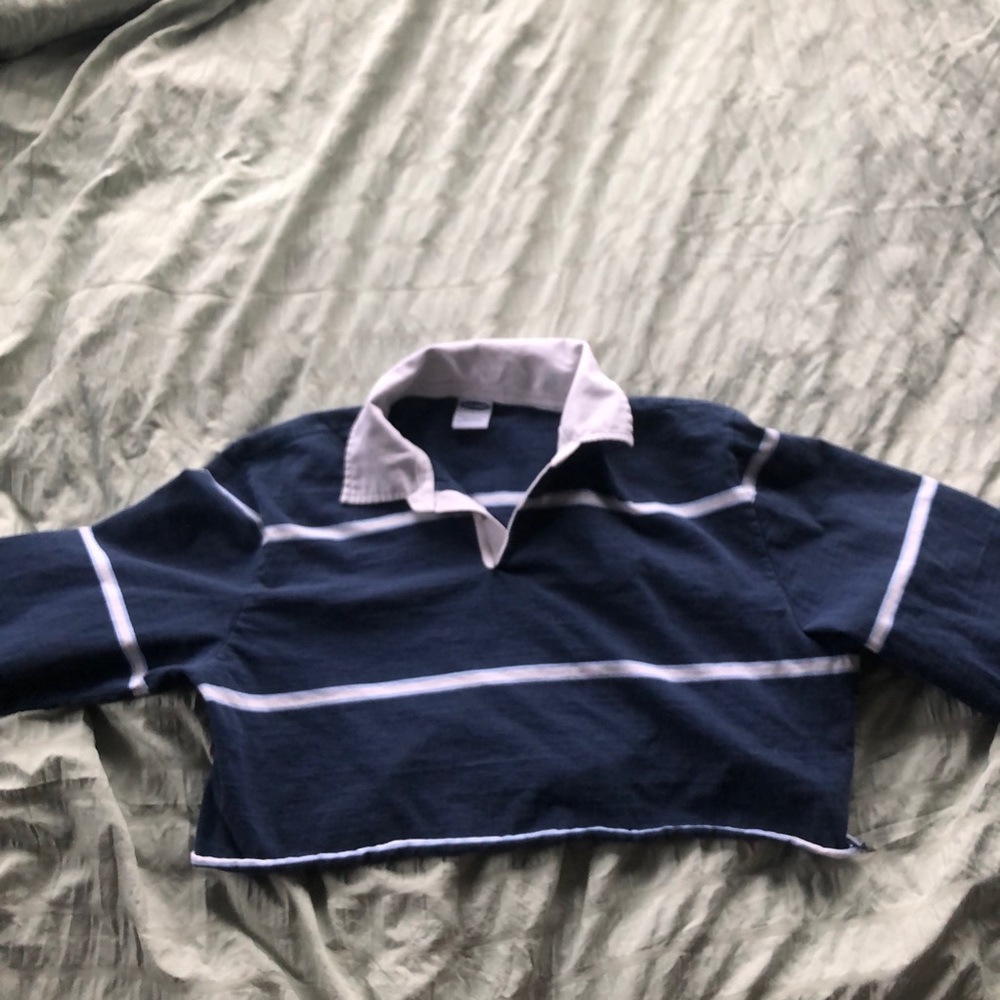 Old Navy Cropped Long Sleeve Polo